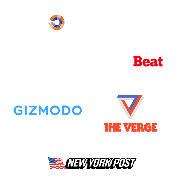 Logos of companies that featured Buzzoid